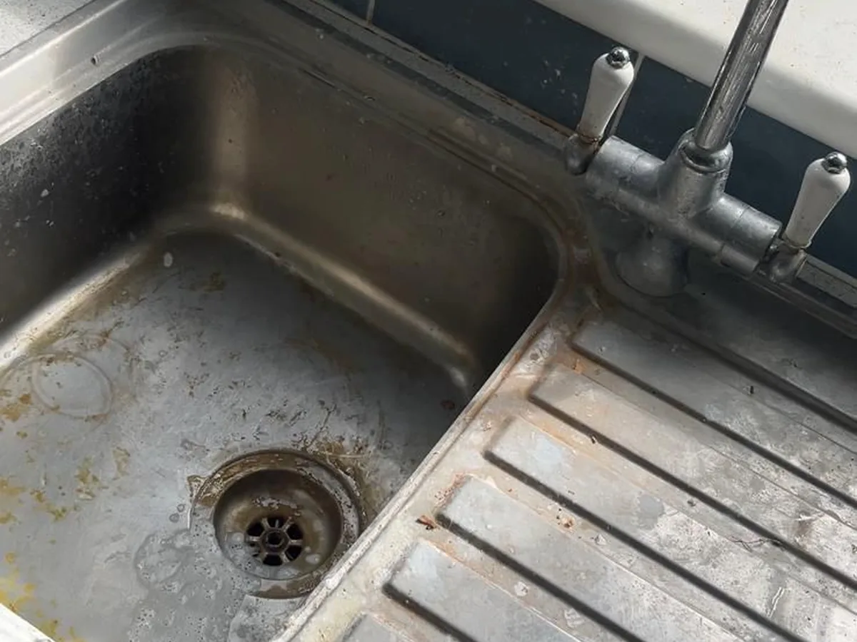 Kitchen sink before